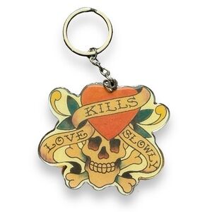 Ed Hardy Key Chain “love kills slowly”